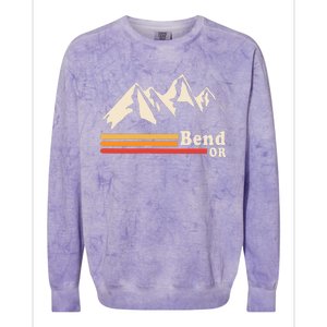 Retro Bend Oregon Mountains Colorblast Crewneck Sweatshirt