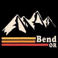 Retro Bend Oregon Mountains Flexfit Unipanel Trucker Cap
