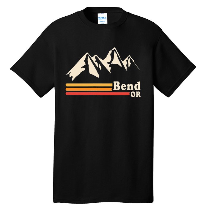 Retro Bend Oregon Mountains Tall T-Shirt