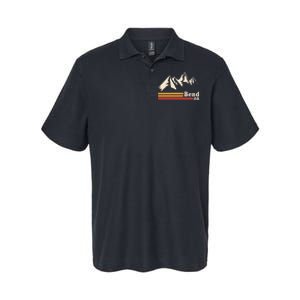 Retro Bend Oregon Mountains Softstyle Adult Sport Polo