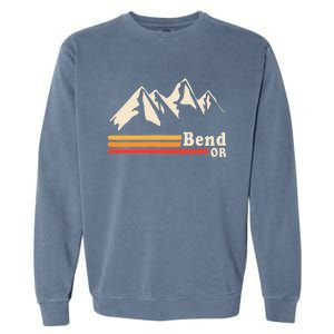 Retro Bend Oregon Mountains Garment-Dyed Sweatshirt