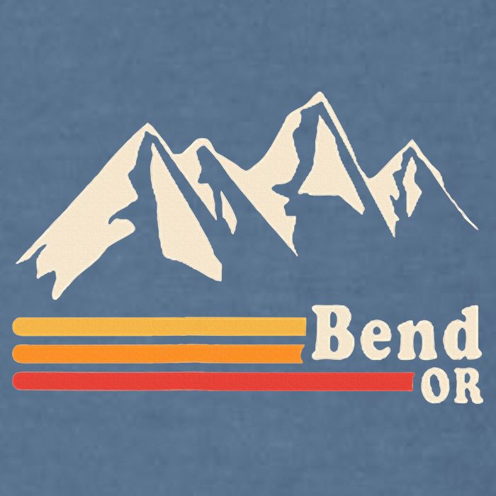 Retro Bend Oregon Mountains Garment-Dyed Sweatshirt