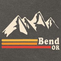 Retro Bend Oregon Mountains Cotton Canvas Backpack