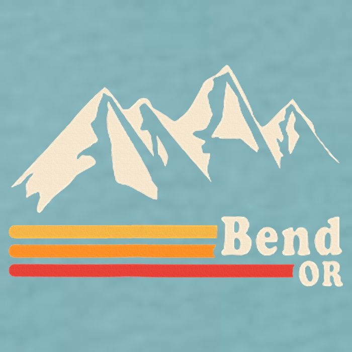 Retro Bend Oregon Mountains Sueded Cloud Jersey T-Shirt