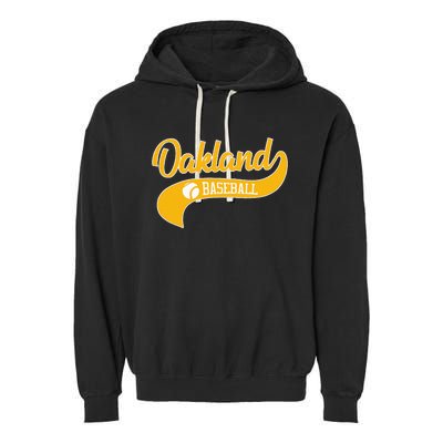 Retro Baseball Oakland Vintage Swoosh Garment-Dyed Fleece Hoodie