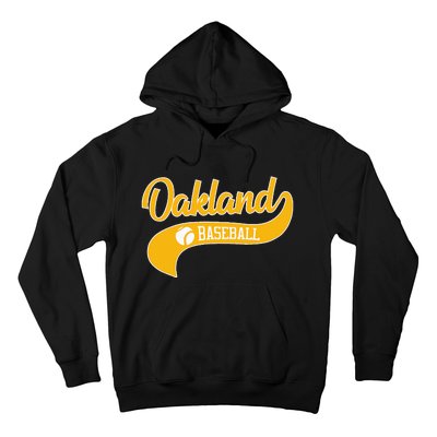 Retro Baseball Oakland Vintage Swoosh Hoodie