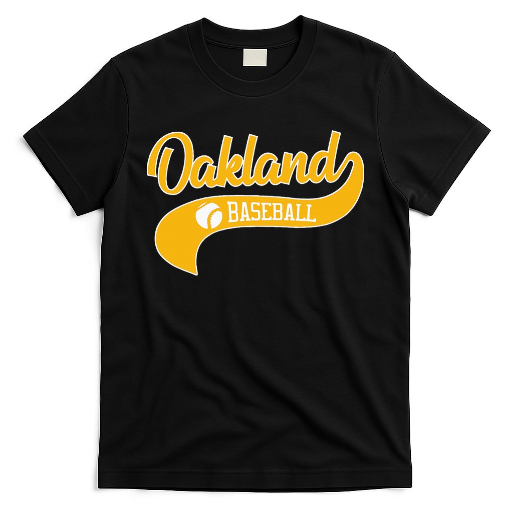 Retro Baseball Oakland Vintage Swoosh T-Shirt