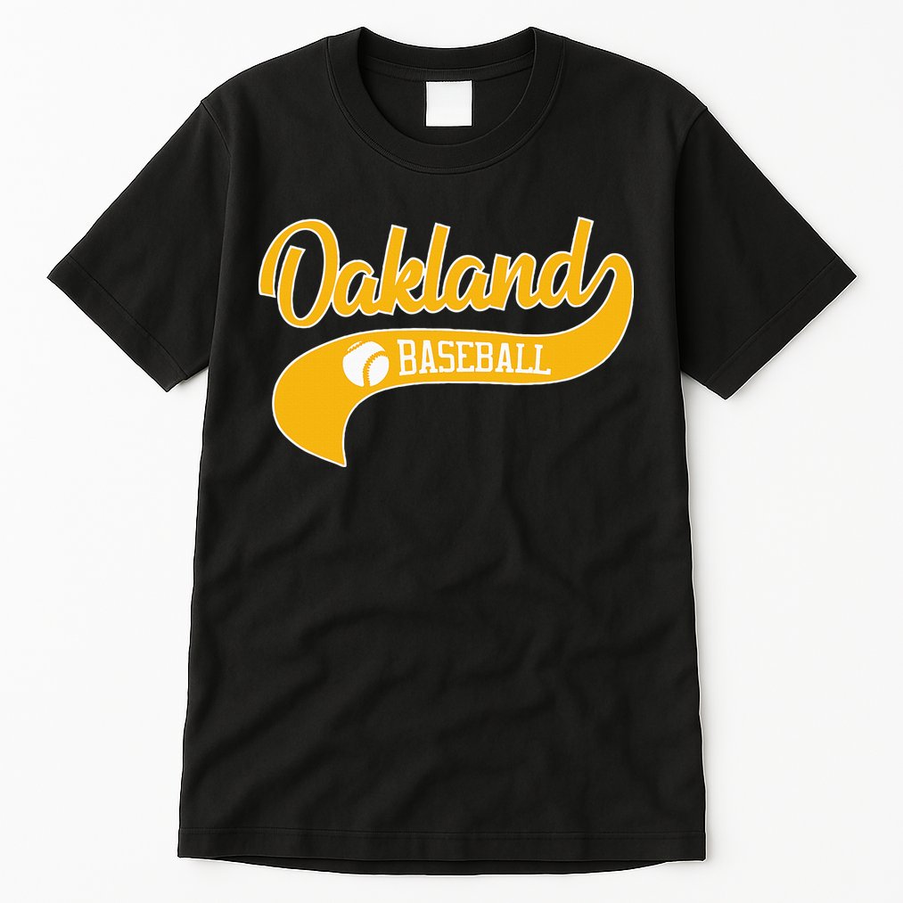 Retro Baseball Oakland Vintage Swoosh Tall T-Shirt