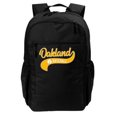 Retro Baseball Oakland Vintage Swoosh Daily Commute Backpack