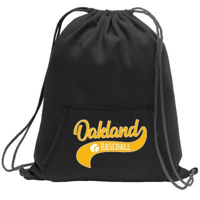 Retro Baseball Oakland Vintage Swoosh Sweatshirt Cinch Pack Bag