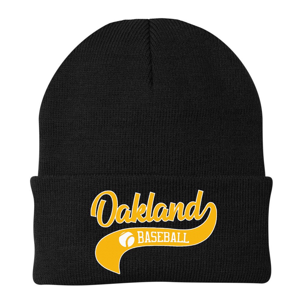 Retro Baseball Oakland Vintage Swoosh Beanie