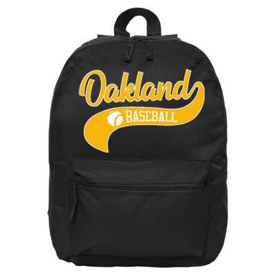 Retro Baseball Oakland Vintage Swoosh 16 in Basic Backpack