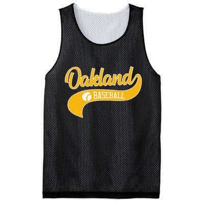 Retro Baseball Oakland Vintage Swoosh Mesh Reversible Basketball Jersey Tank