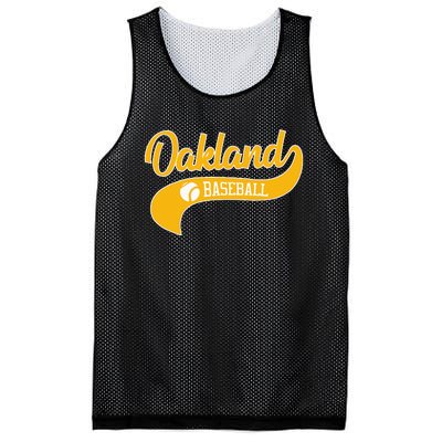 Retro Baseball Oakland Vintage Swoosh Mesh Reversible Basketball Jersey Tank