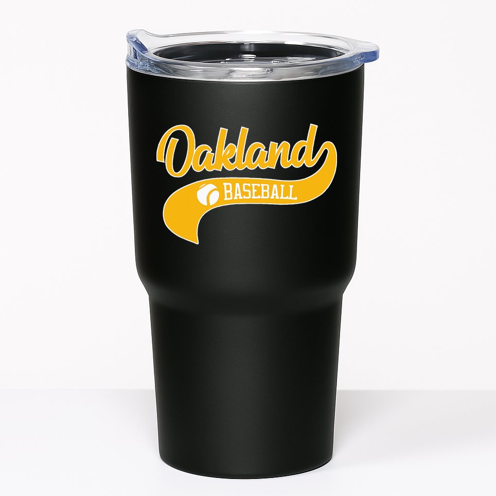 Retro Baseball Oakland Vintage Swoosh Tumbler