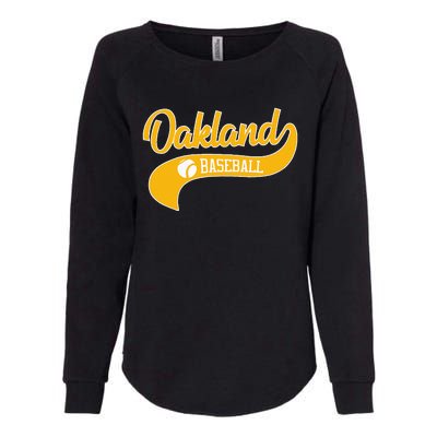 Retro Baseball Oakland Vintage Swoosh Womens California Wash Sweatshirt