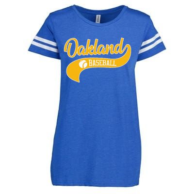 Retro Baseball Oakland Vintage Swoosh Enza Ladies Jersey Football T-Shirt