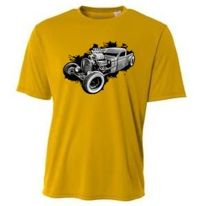 Rust Bucket Outline Funny Hot Retro Rod Diesel Cars Gift Men Cooling Performance Crew T-Shirt