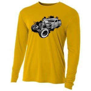 Rust Bucket Outline Funny Hot Retro Rod Diesel Cars Gift Men Cooling Performance Long Sleeve Crew