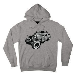 Rust Bucket Outline Funny Hot Retro Rod Diesel Cars Gift Men Tall Hoodie