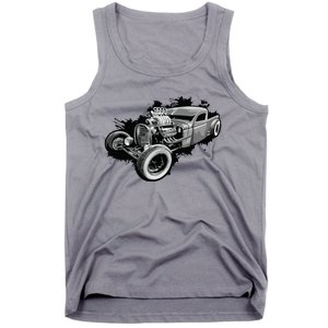 Rust Bucket Outline Funny Hot Retro Rod Diesel Cars Gift Men Tank Top