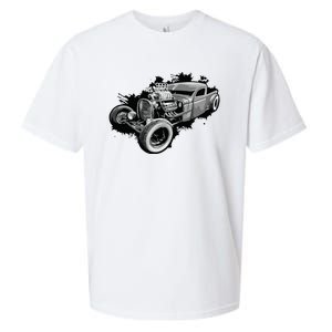 Rust Bucket Outline Funny Hot Retro Rod Diesel Cars Gift Men Sueded Cloud Jersey T-Shirt