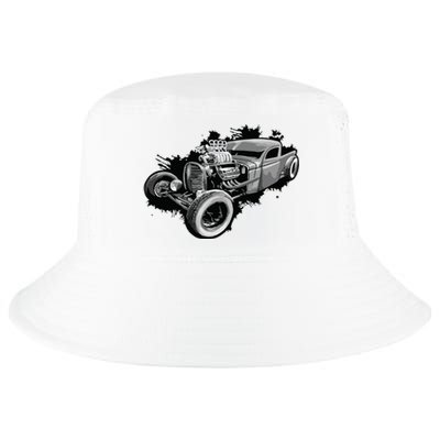 Rust Bucket Outline Funny Hot Retro Rod Diesel Cars Gift Men Cool Comfort Performance Bucket Hat