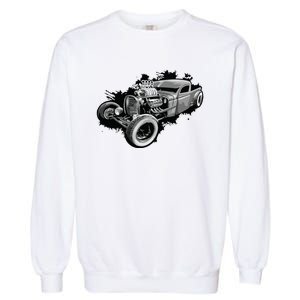 Rust Bucket Outline Funny Hot Retro Rod Diesel Cars Gift Men Garment-Dyed Sweatshirt