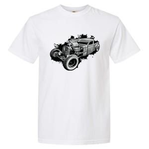 Rust Bucket Outline Funny Hot Retro Rod Diesel Cars Gift Men Garment-Dyed Heavyweight T-Shirt