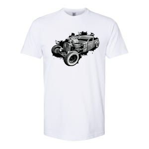 Rust Bucket Outline Funny Hot Retro Rod Diesel Cars Gift Men Softstyle CVC T-Shirt