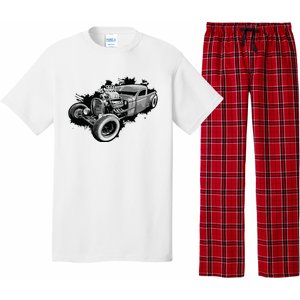 Rust Bucket Outline Funny Hot Retro Rod Diesel Cars Gift Men Pajama Set