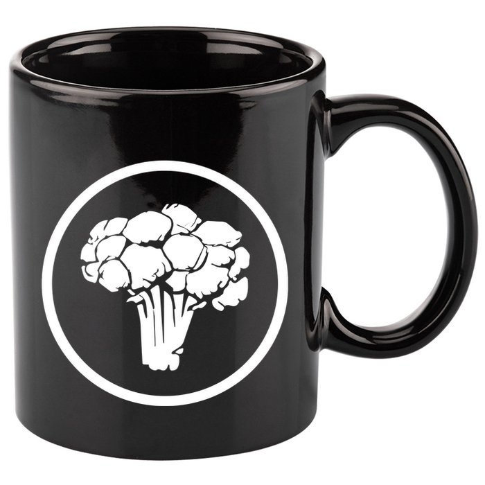 Rawayana Broccoli Ocean 11oz C Handle Ceramic Mug