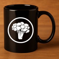 Rawayana Broccoli Ocean 11oz C Handle Ceramic Mug