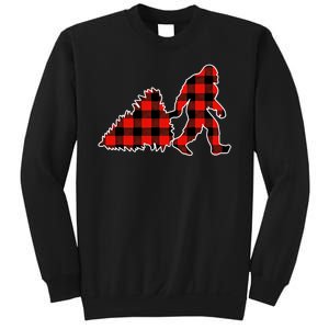 Red Buffalo Plaid Pajama Bigfoot Christmas Sweatshirt