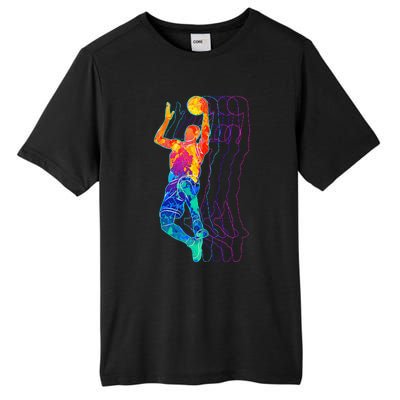 Retro Basketball Player Gift Tall Fusion ChromaSoft Performance T-Shirt