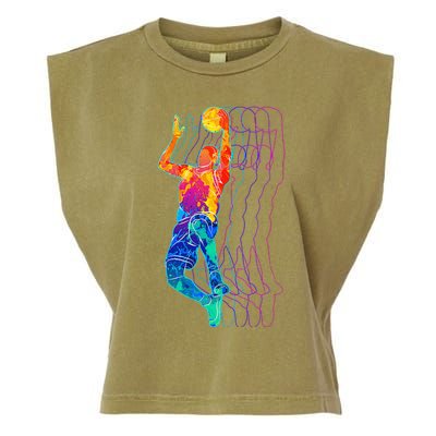 Retro Basketball Player Gift Garment-Dyed Women's Muscle Tee