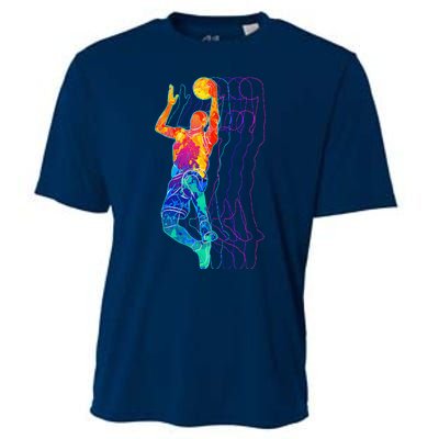 Retro Basketball Player Gift Cooling Performance Crew T-Shirt