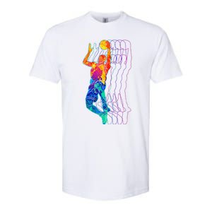 Retro Basketball Player Gift Softstyle® CVC T-Shirt