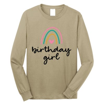 Rainbow Birthday Party Cute Themed Gift Long Sleeve Shirt