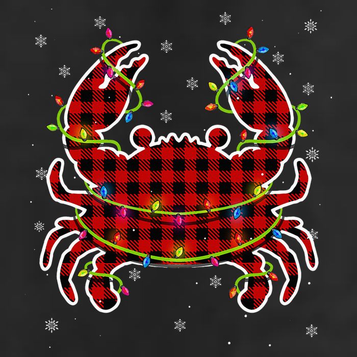 Red Buffalo Plaid Crab Santa Christmas Pajama Matching Cool Comfort Performance Bucket Hat