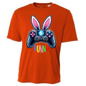 Rabbit Bunny Playing Gamer Graphic Happy Easter Gift Cooling Performance Crew T-Shirt