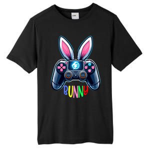 Rabbit Bunny Playing Gamer Graphic Happy Easter Gift Tall Fusion ChromaSoft Performance T-Shirt