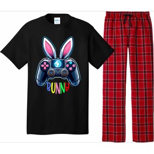 Rabbit Bunny Playing Gamer Graphic Happy Easter Gift Pajama Set