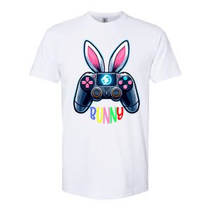 Rabbit Bunny Playing Gamer Graphic Happy Easter Gift Softstyle CVC T-Shirt