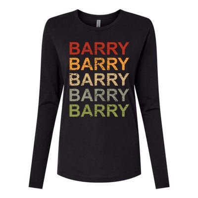 Retro Barry Personalized Barry Name Boy Man Barry Womens Cotton Relaxed Long Sleeve T-Shirt