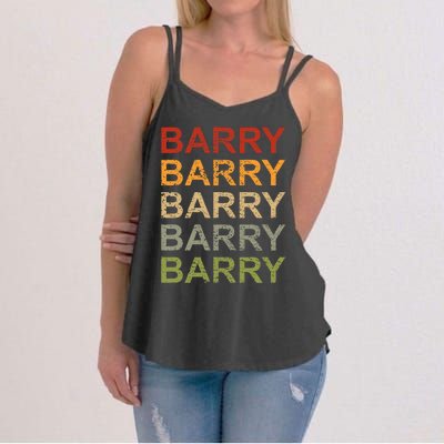 Retro Barry Personalized Barry Name Boy Man Barry Women's Strappy Tank