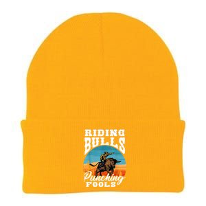 Riding Bulls Punching Fools Cowboy Rodeo & Ranch Lovers Knit Cap Winter Beanie