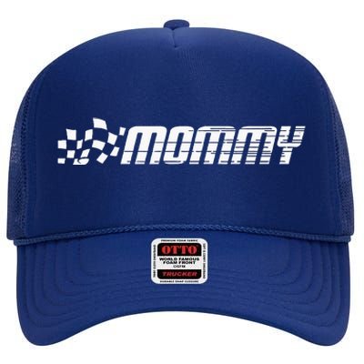 Racing Birthday Party Mommy High Crown Mesh Back Trucker Hat