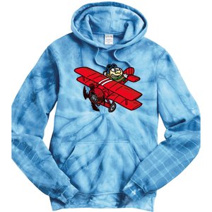 Red Baron Plane Biplane Pilot Airplane Tie Dye Hoodie