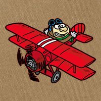 Red Baron Plane Biplane Pilot Airplane Cotton Canvas Backpack